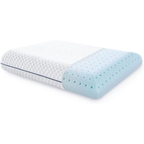 Gel Memory Foam Pillow – Cooling & Ventilated - 1 Pack Standard Size - Washable - Picture 1 of 7